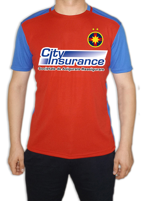 Tricou Replică Adulți Rosu/Albastru FCSB