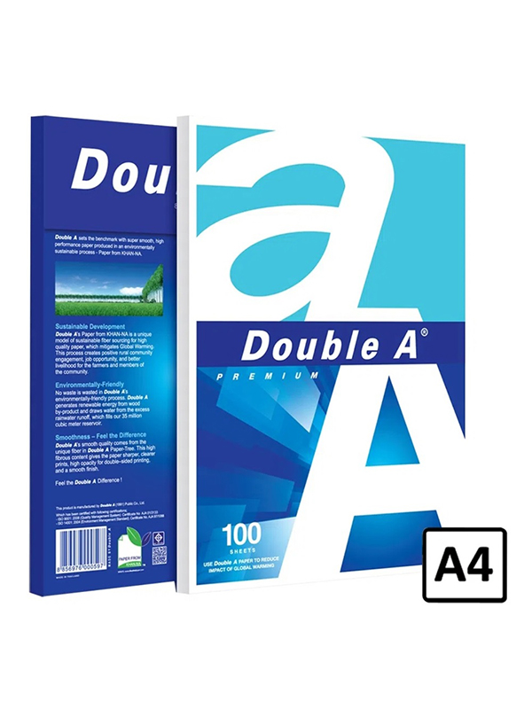 Hartie alba pentru copiator A4, 80gsm, 100coli/top, clasa A, Double A Premium