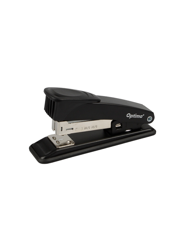 Capsator metalic, 25 coli, 116x54x34mm, capse 24/6, 26/6, 24/8, Optima MS25 - negru