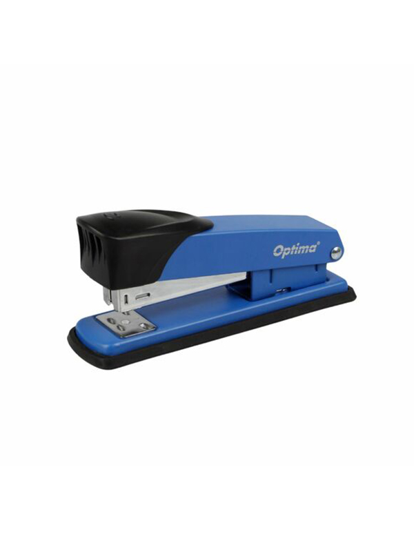 Capsator metalic, 30 coli, 136x58x40mm, capse 24/6, 26/6, 24/8, Optima MS30 - albastru