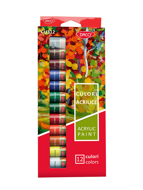 Culori acril 12 culori 12 ml DACO