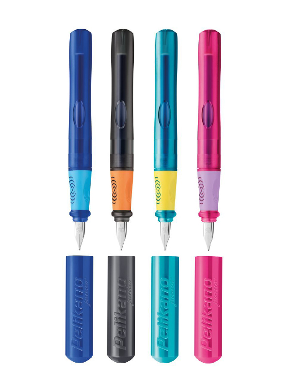 Stilou Pelikano Junior, penita L pentru stangaci, grip ergonomic, culori asortate