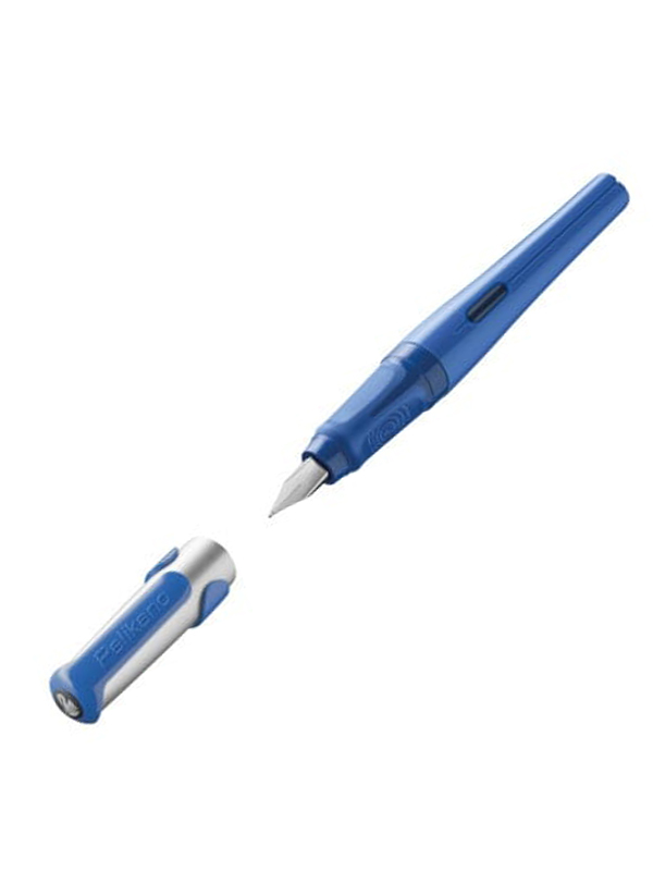 Stilou Pelikano, penita L pentru stangaci, grip ergonomic, culoare albastru