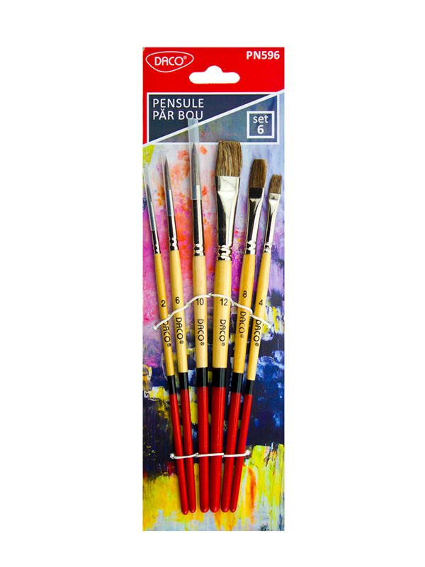 Pensule păr bou set 6 DACO PN596
