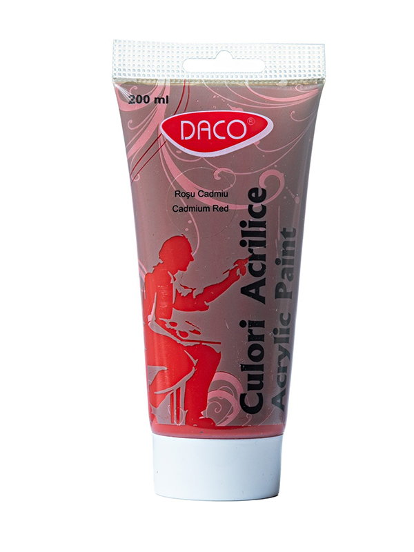 Culori acril 200ml DACO Roșu cadmiu CU3200RCD