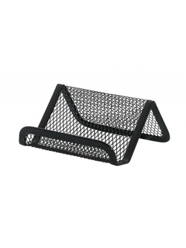 Suport metalic Mesh, pentru carti de vizita, Q-Connect - negru