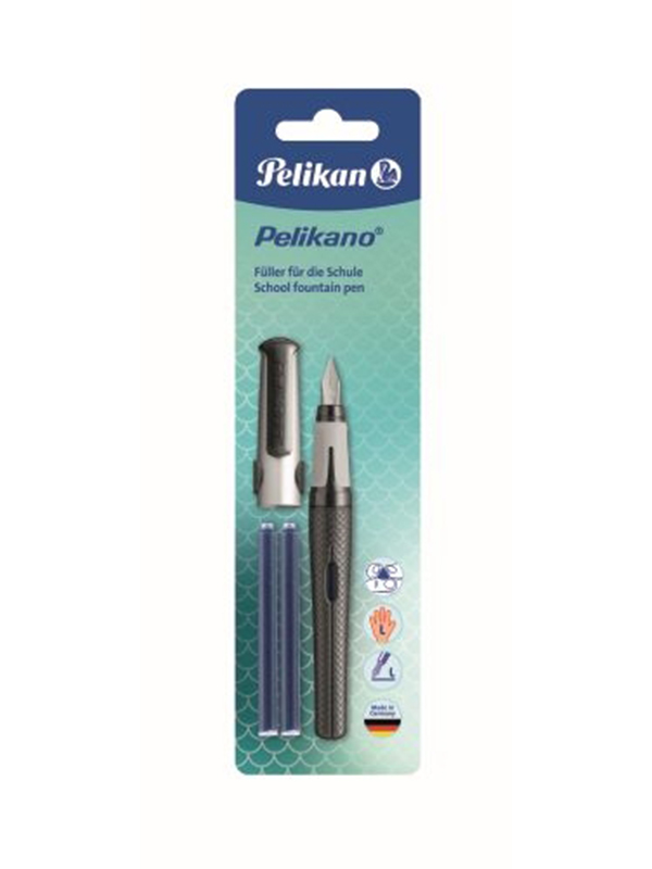 Stilou PELIKANO DARK LEGEND, penita L, pentru stangaci