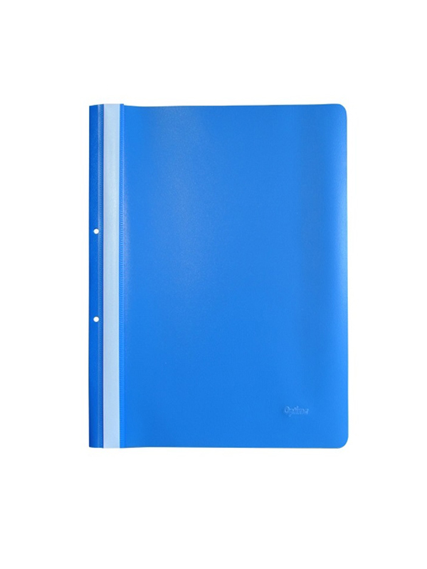 Set dosar plastic PP cu sina, 10 buc/set, Optima - albastru