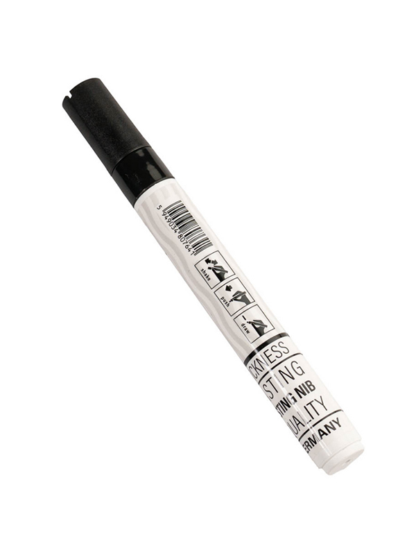 Marker cu vopsea Optima Paint 3710, varf rotund 4.5mm, grosime scriere 2-3mm - negru
