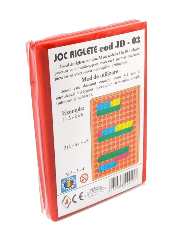 Joc educativ Juno Riglete JD-03 (33 piese 1-10 inclusiv)