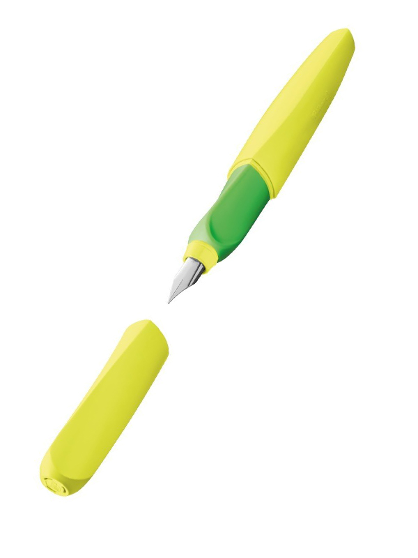 Stilou Twist, penita M, galben neon, blister